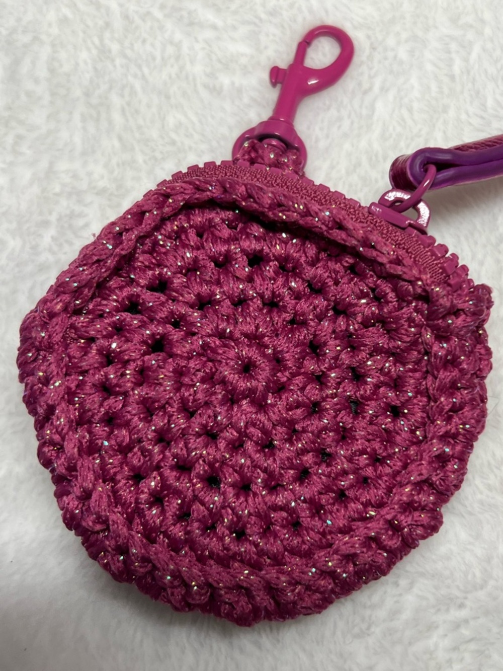 Kurt Geiger Crochet Crossbody and shoulder Bag in Pink Like New - Picture 9 of 12